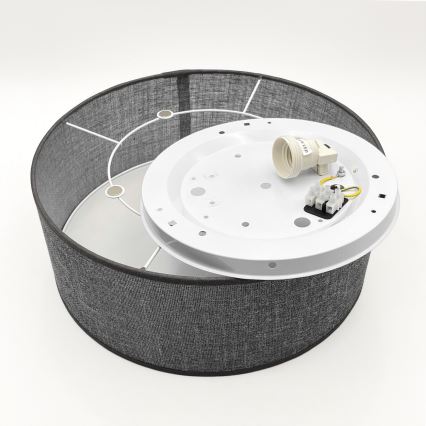 Φωτιστικό οροφής SIRJA 1xE27/15W/230V διάμ. 35 cm γκρι