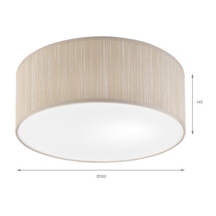Φωτιστικό οροφής SIRJA, 1xE27/15W/230V, διάμετρος 35 cm, μπεζ
