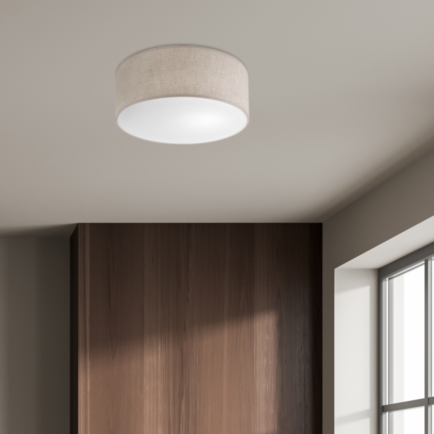 Φωτιστικό οροφής SIRJA 1xE27/15W/230V, διάμετρος 35 cm, μπεζ