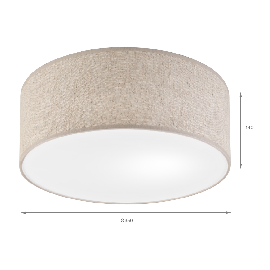Φωτιστικό οροφής SIRJA 1xE27/15W/230V, διάμετρος 35 cm, μπεζ