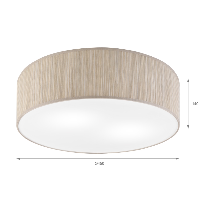 Φωτιστικό οροφής SIRJA 2xE27/15W/230V Ø 45 cm μπεζ