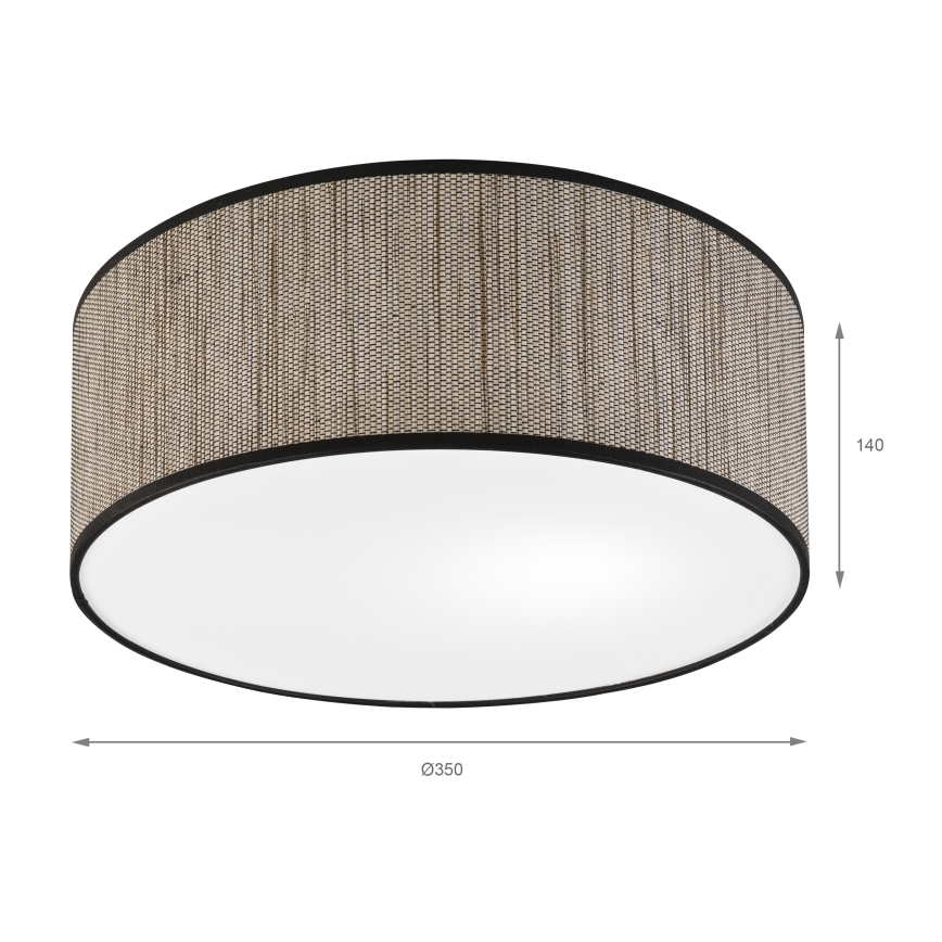 Φωτιστικό οροφής SIRJA, 2xE27/15W/230V, διάμ. 35 cm, καφέ