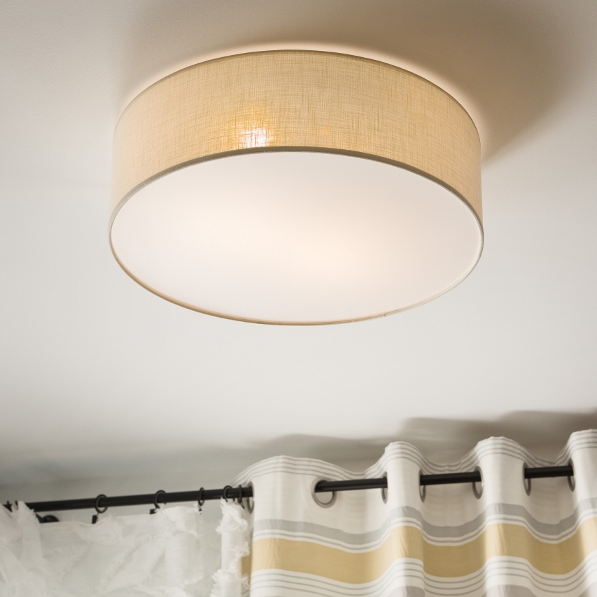 Φωτιστικό οροφής SIRJA DOUBLE 4xE27/15W/230V διάμετρος 45 cm κρεμ