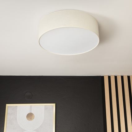 Φωτιστικό οροφής SIRJA DOUBLE 4xE27/15W/230V διάμετρος 45 cm κρεμ