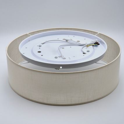 Φωτιστικό οροφής SIRJA DOUBLE 4xE27/15W/230V διάμετρος 45 cm κρεμ