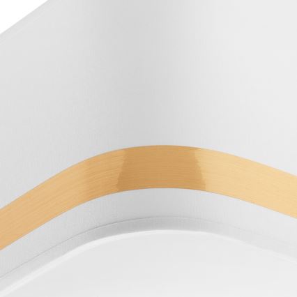 Φωτιστικό οροφής SIRJA SQUARE STRIPE 2xE27/15W/230V λευκό/χρυσαφί