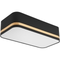 Φωτιστικό οροφής SIRJA SQUARE STRIPE 2xE27/15W/230V μαύρο/χρυσαφί