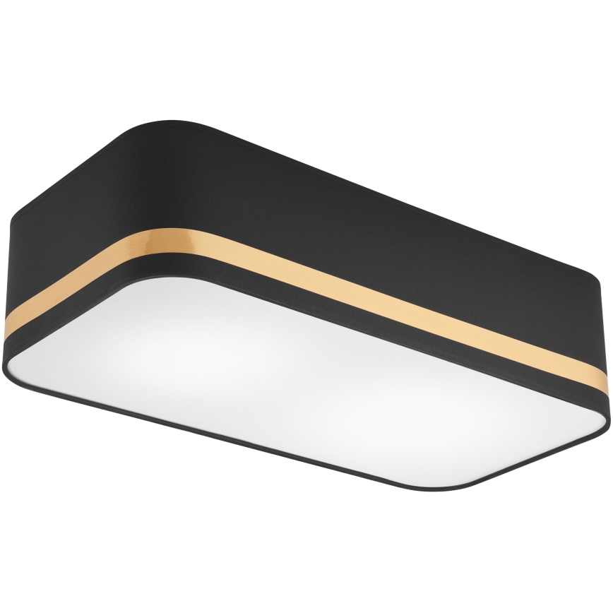 Φωτιστικό οροφής SIRJA SQUARE STRIPE 2xE27/15W/230V μαύρο/χρυσαφί