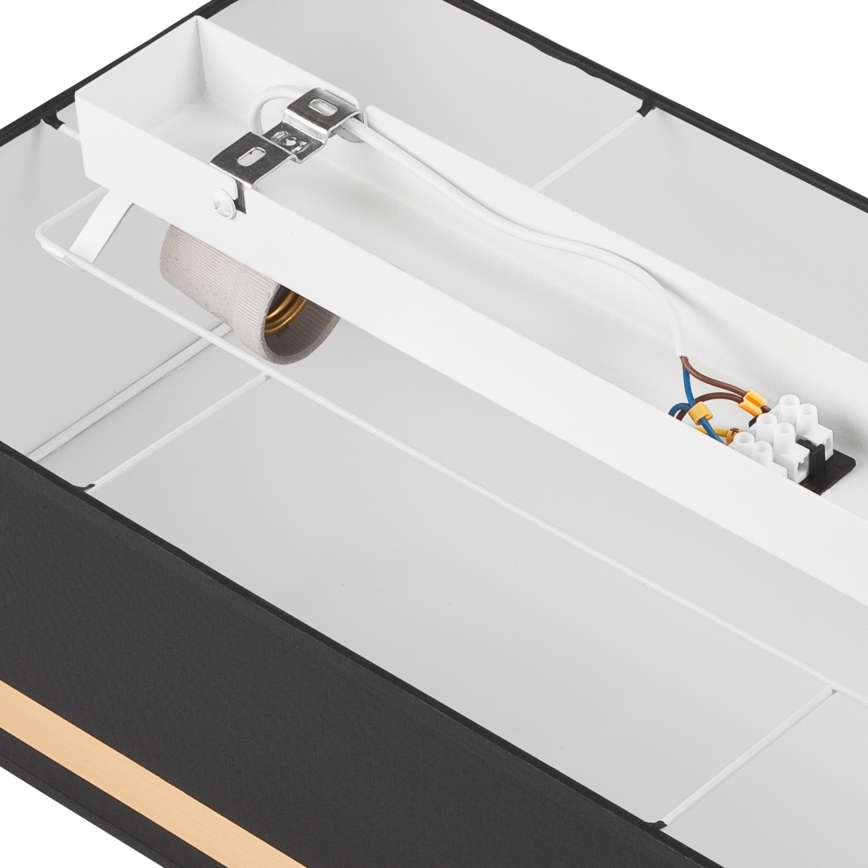 Φωτιστικό οροφής SIRJA SQUARE STRIPE 2xE27/15W/230V μαύρο/χρυσαφί