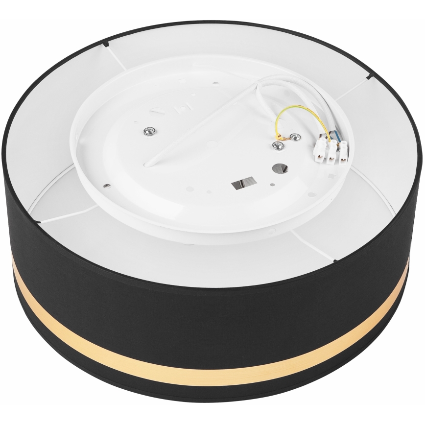 Φωτιστικό οροφής SIRJA STRIPE 2xE27/15W/230V διάμετρος 35 cm μαύρο