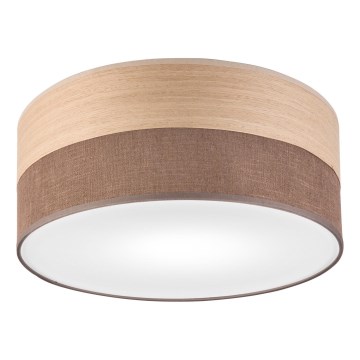 Φωτιστικό οροφής SIRJA WOOD 1xE27/15W/230V διάμετρος 35 cm καφέ/δρυς
