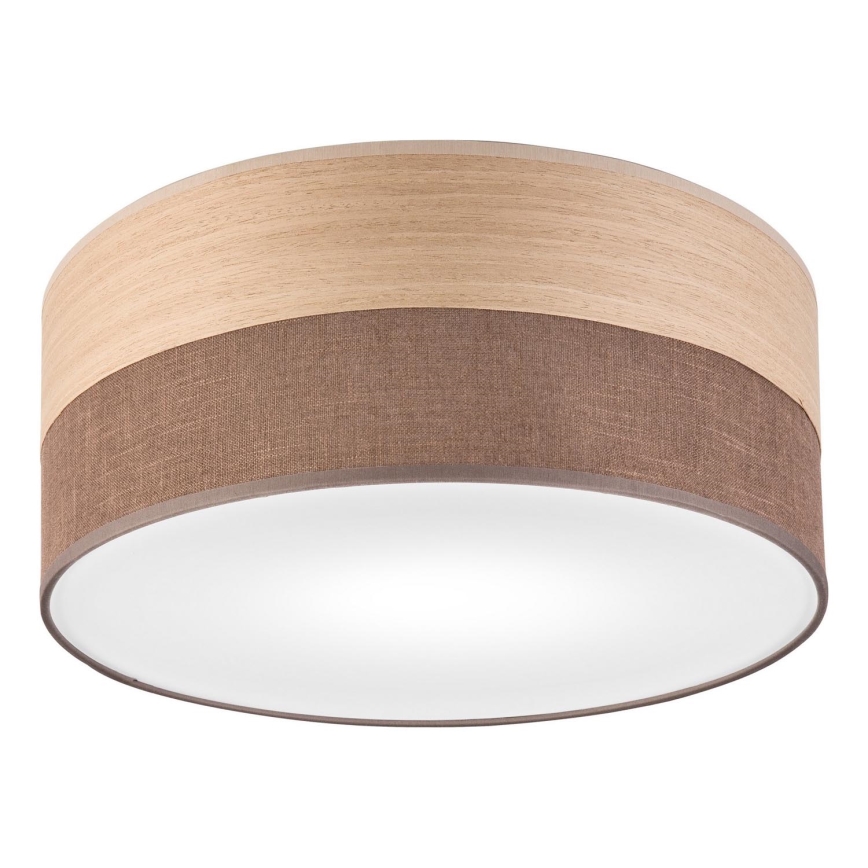 Φωτιστικό οροφής SIRJA WOOD 1xE27/15W/230V διάμετρος 35 cm καφέ/δρυς