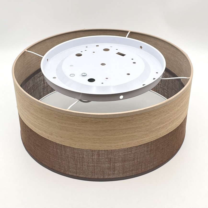 Φωτιστικό οροφής SIRJA WOOD 1xE27/15W/230V διάμετρος 35 cm καφέ/δρυς