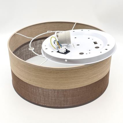 Φωτιστικό οροφής SIRJA WOOD 1xE27/15W/230V διάμετρος 35 cm καφέ/δρυς