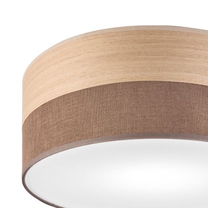 Φωτιστικό οροφής SIRJA WOOD 1xE27/15W/230V διάμετρος 35 cm καφέ/δρυς