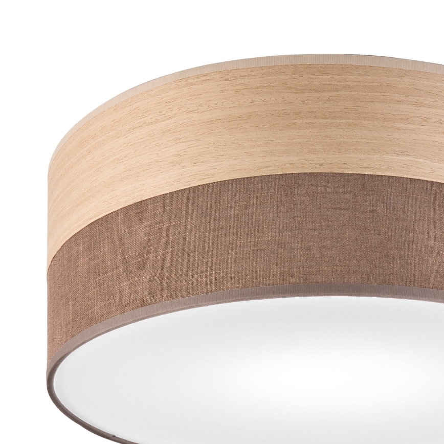 Φωτιστικό οροφής SIRJA WOOD 1xE27/15W/230V διάμετρος 35 cm καφέ/δρυς