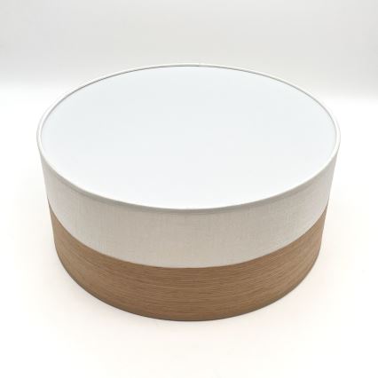 Φωτιστικό οροφής SIRJA WOOD 1xE27/15W/230V διάμετρος 35 cm λευκό/δρυς