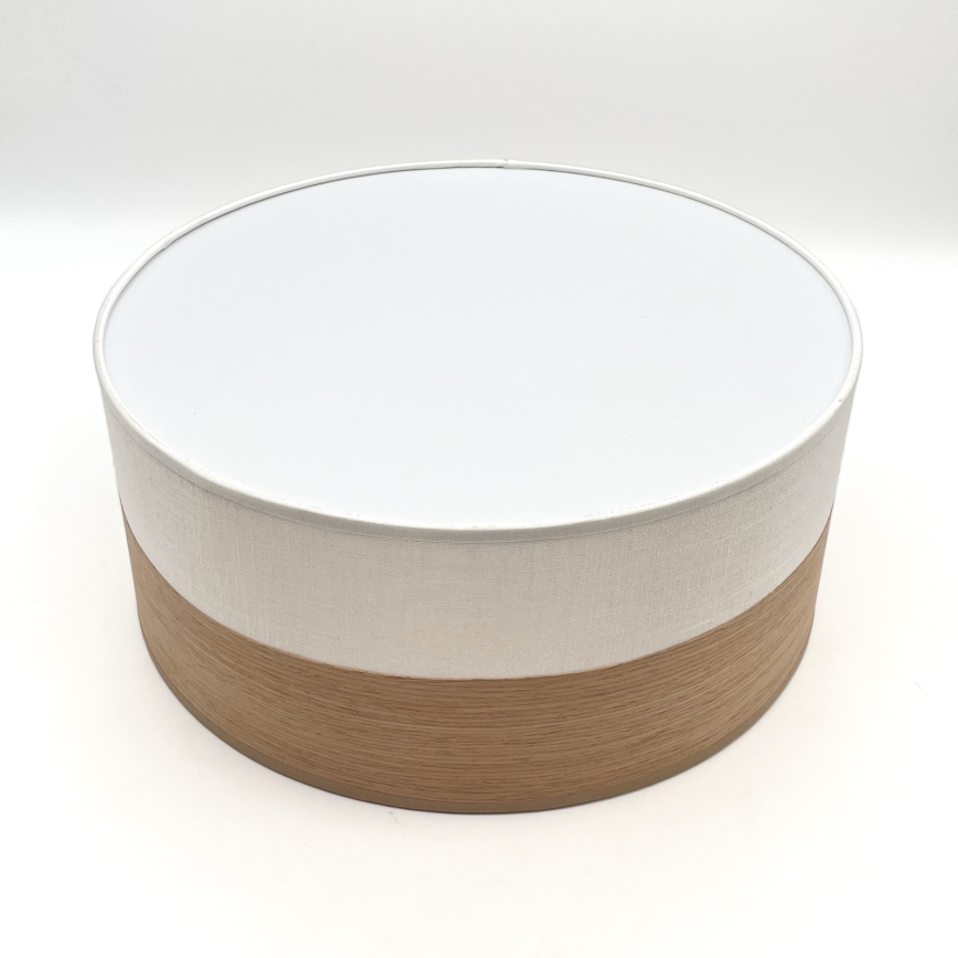 Φωτιστικό οροφής SIRJA WOOD 1xE27/15W/230V διάμετρος 35 cm λευκό/δρυς