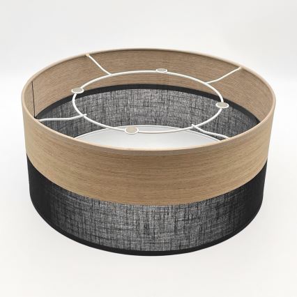 Φωτιστικό οροφής SIRJA WOOD 1xE27/15W/230V διάμετρος 35 cm μαύρο/δρυς