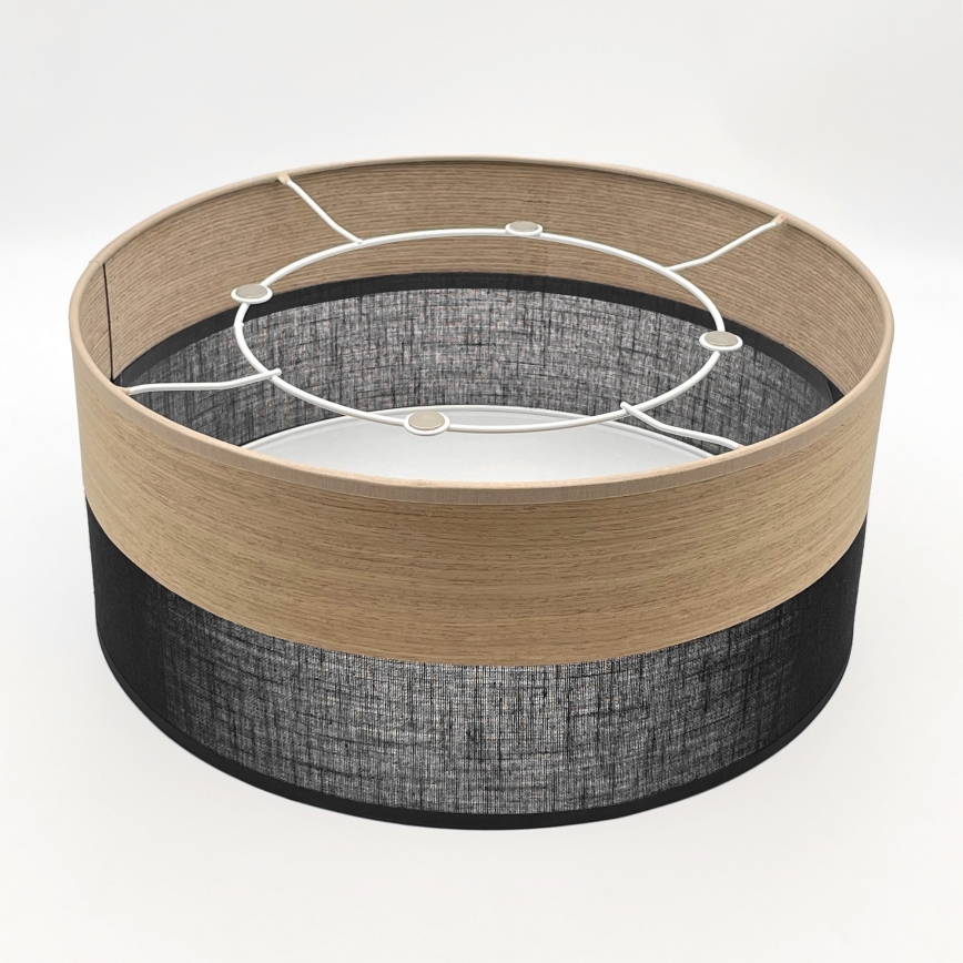 Φωτιστικό οροφής SIRJA WOOD 1xE27/15W/230V διάμετρος 35 cm μαύρο/δρυς