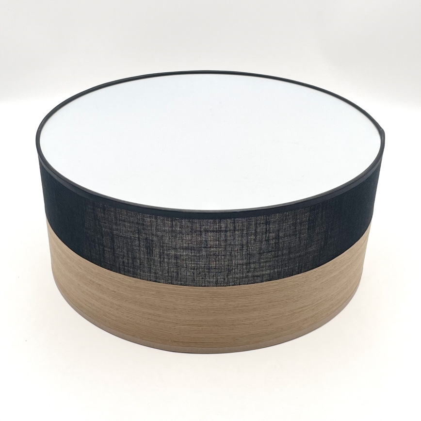 Φωτιστικό οροφής SIRJA WOOD 1xE27/15W/230V διάμετρος 35 cm μαύρο/δρυς