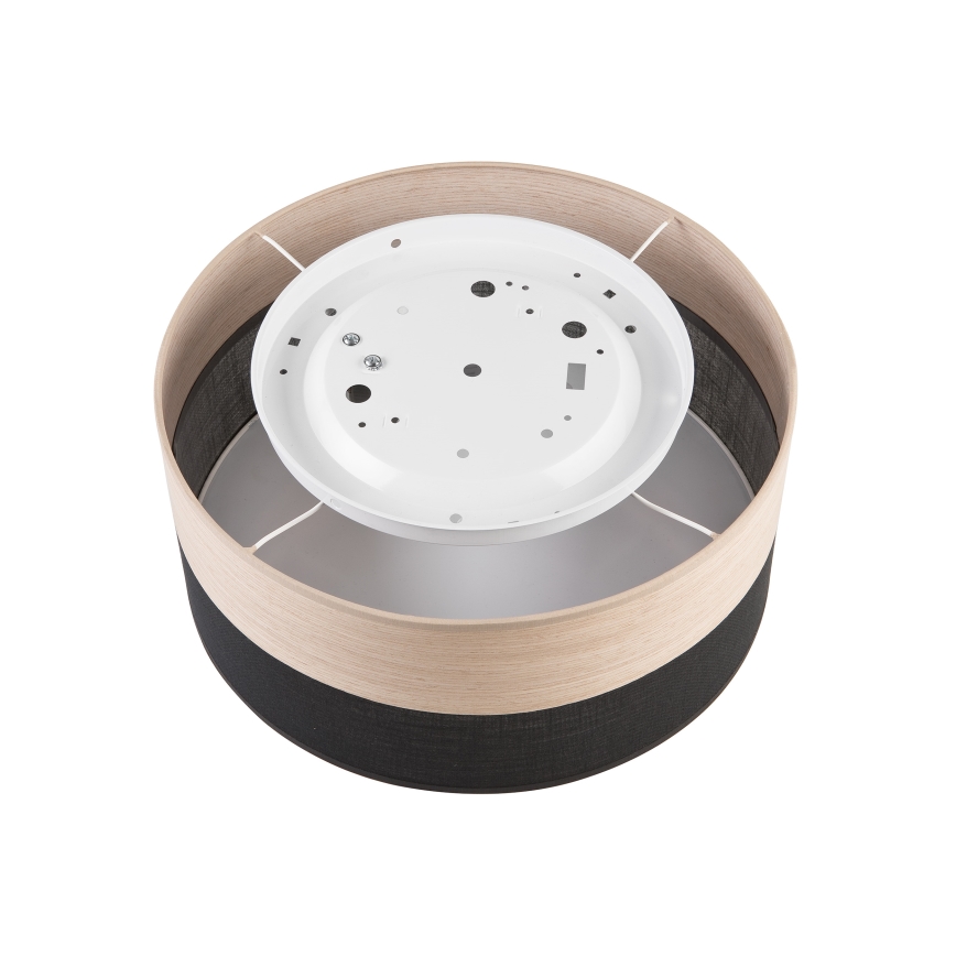 Φωτιστικό οροφής SIRJA WOOD 1xE27/15W/230V διάμετρος 35 cm μαύρο/δρυς