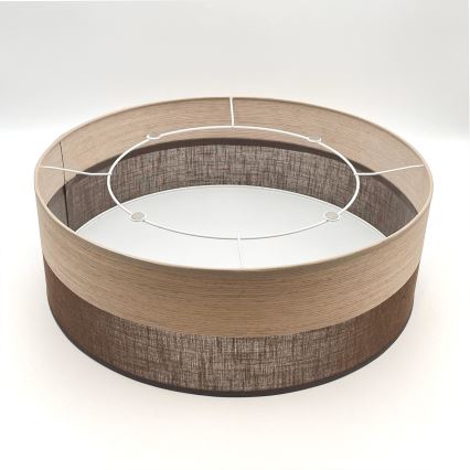 Φωτιστικό οροφής SIRJA WOOD 2xE27/15W/230V διάμετρος 45 cm καφέ/δρυς