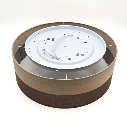 Φωτιστικό οροφής SIRJA WOOD 2xE27/15W/230V διάμετρος 45 cm καφέ/δρυς