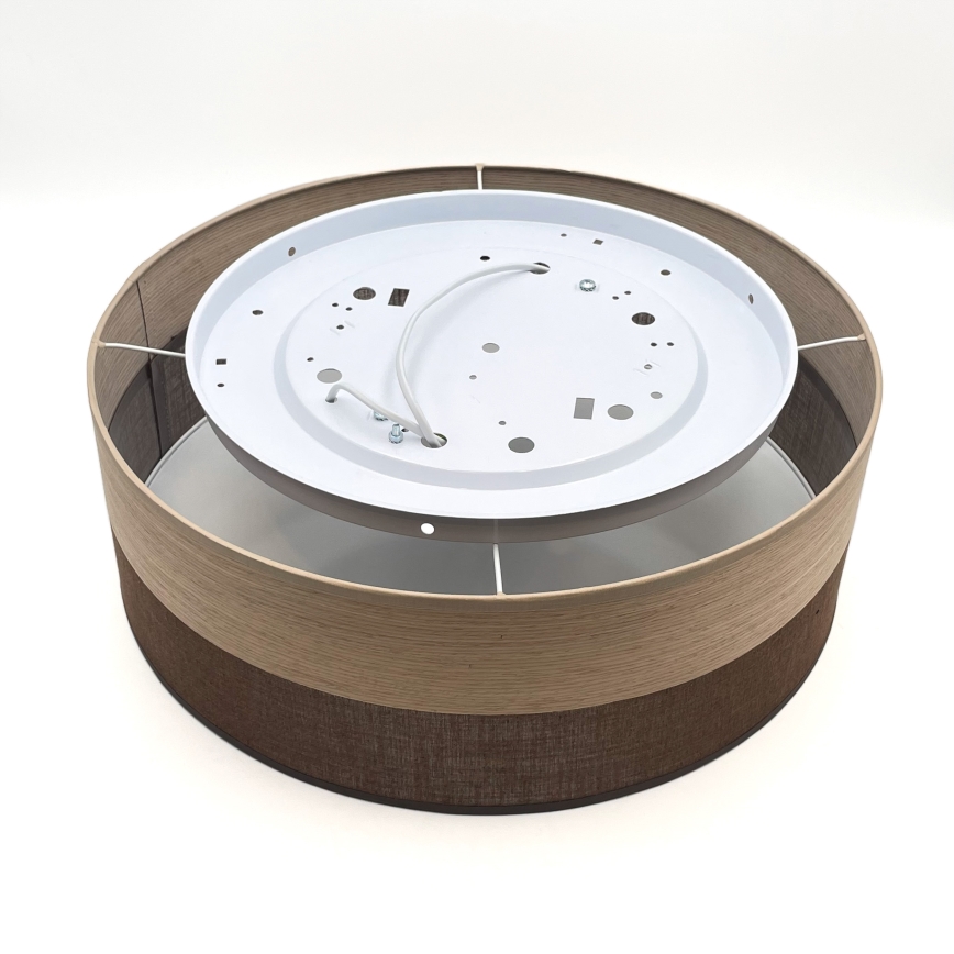 Φωτιστικό οροφής SIRJA WOOD 2xE27/15W/230V διάμετρος 45 cm καφέ/δρυς