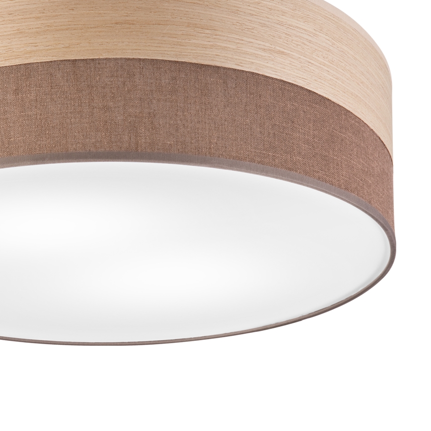 Φωτιστικό οροφής SIRJA WOOD 2xE27/15W/230V διάμετρος 45 cm καφέ/δρυς