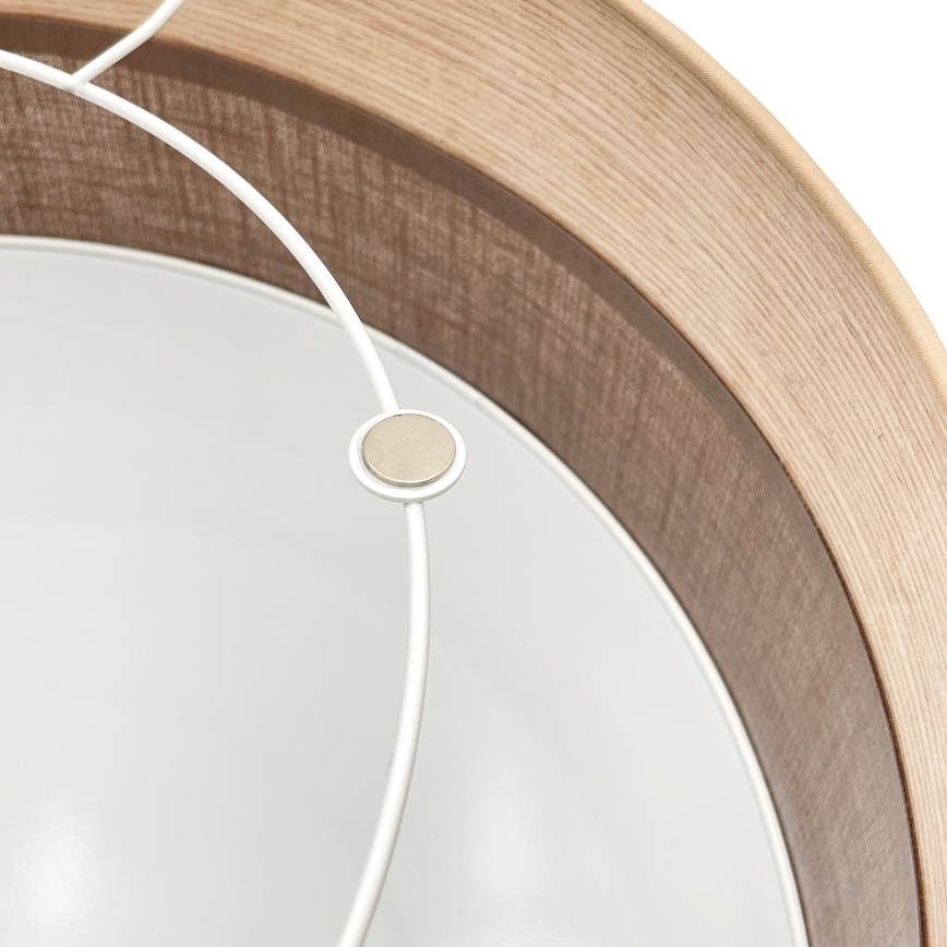 Φωτιστικό οροφής SIRJA WOOD 2xE27/15W/230V διάμετρος 45 cm καφέ/δρυς