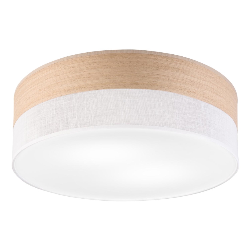 Φωτιστικό οροφής SIRJA WOOD 2xE27/15W/230V διάμετρος 45 cm λευκό/δρυς