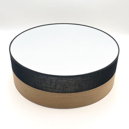 Φωτιστικό οροφής SIRJA WOOD 2xE27/15W/230V διάμετρος 45 cm μαύρο/δρυς