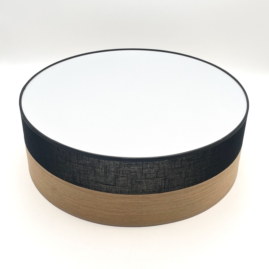 Φωτιστικό οροφής SIRJA WOOD 2xE27/15W/230V διάμετρος 45 cm μαύρο/δρυς