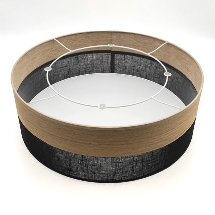 Φωτιστικό οροφής SIRJA WOOD 2xE27/15W/230V διάμετρος 45 cm μαύρο/δρυς