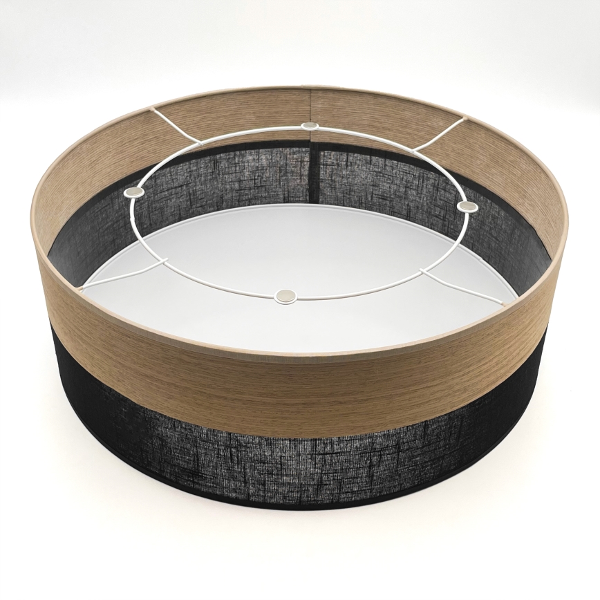 Φωτιστικό οροφής SIRJA WOOD 2xE27/15W/230V διάμετρος 45 cm μαύρο/δρυς