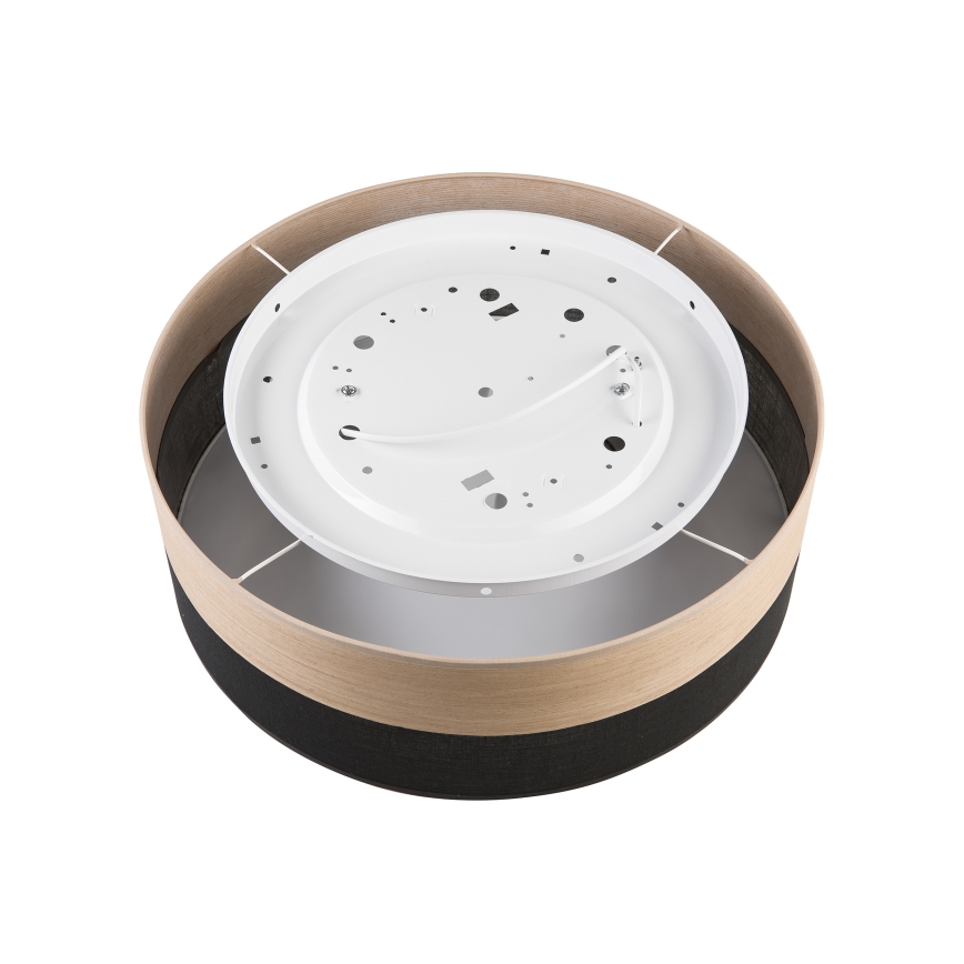 Φωτιστικό οροφής SIRJA WOOD 2xE27/15W/230V διάμετρος 45 cm μαύρο/δρυς