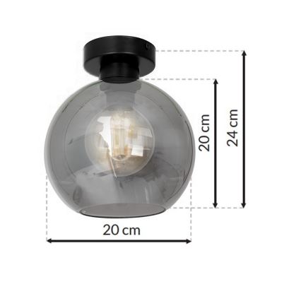 Φωτιστικό οροφής SOFIA 1xE27/60W/230V μαύρο