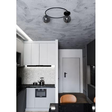 Φωτιστικό οροφής SOPRA 2xE14/10W/230V μαύρο