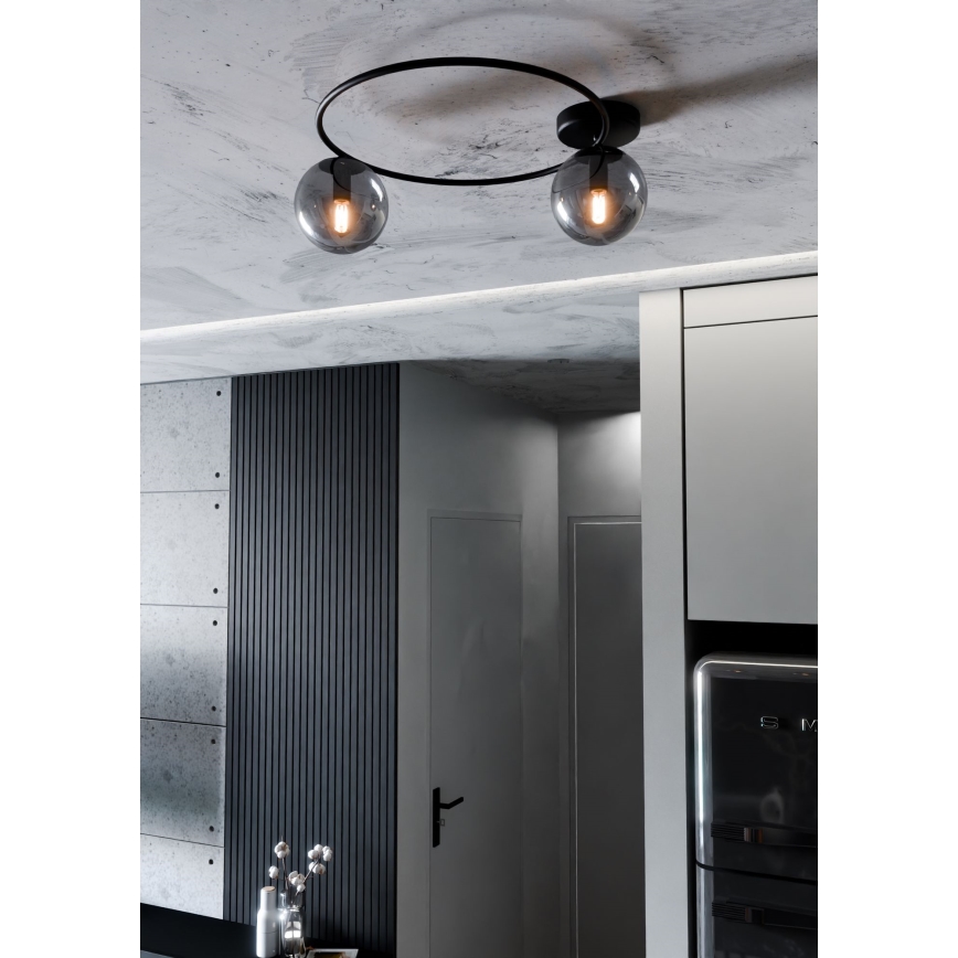 Φωτιστικό οροφής SOPRA 2xE14/10W/230V μαύρο