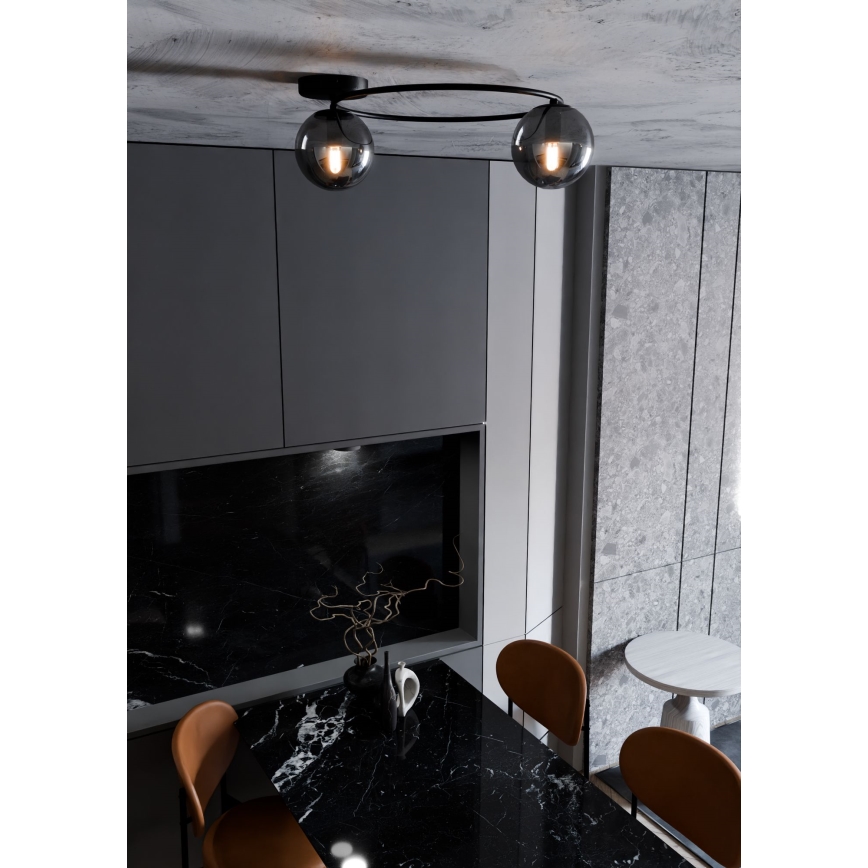 Φωτιστικό οροφής SOPRA 2xE14/10W/230V μαύρο