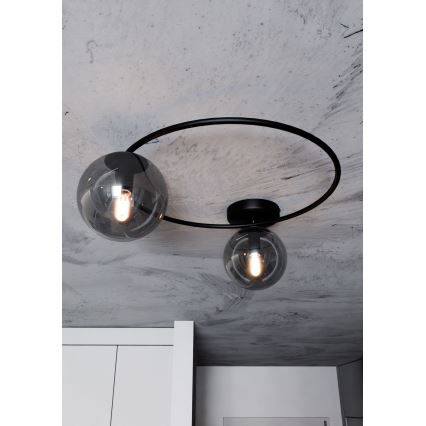 Φωτιστικό οροφής SOPRA 2xE14/10W/230V μαύρο