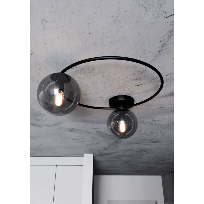 Φωτιστικό οροφής SOPRA 2xE14/10W/230V μαύρο
