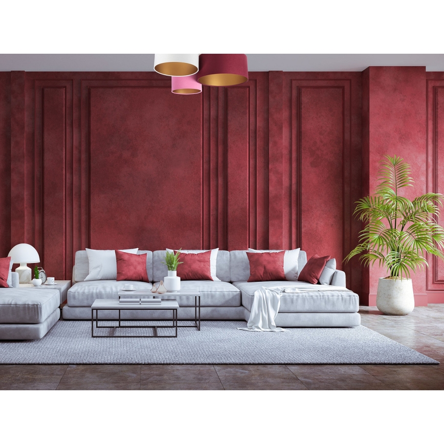 Φωτιστικό οροφής SPACE 3xE27/60W/230V κόκκινο/λευκό/ροζ
