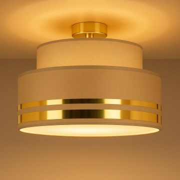 Φωτιστικό οροφής TAMI 1xE27/60W/230V διάμετρος 40 cm καφέ/χρυσό