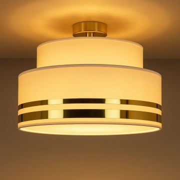 Φωτιστικό οροφής TAMI 1xE27/60W/230V διάμετρος 40 cm μπεζ/χρυσό