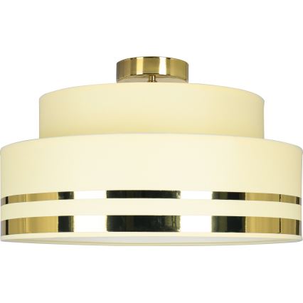 Φωτιστικό οροφής TAMI 1xE27/60W/230V διάμετρος 40 cm μπεζ/χρυσό