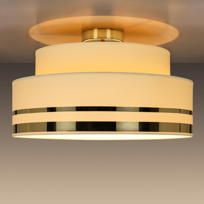 Φωτιστικό οροφής TAMI 1xE27/60W/230V διάμετρος 40 cm μπεζ/χρυσό