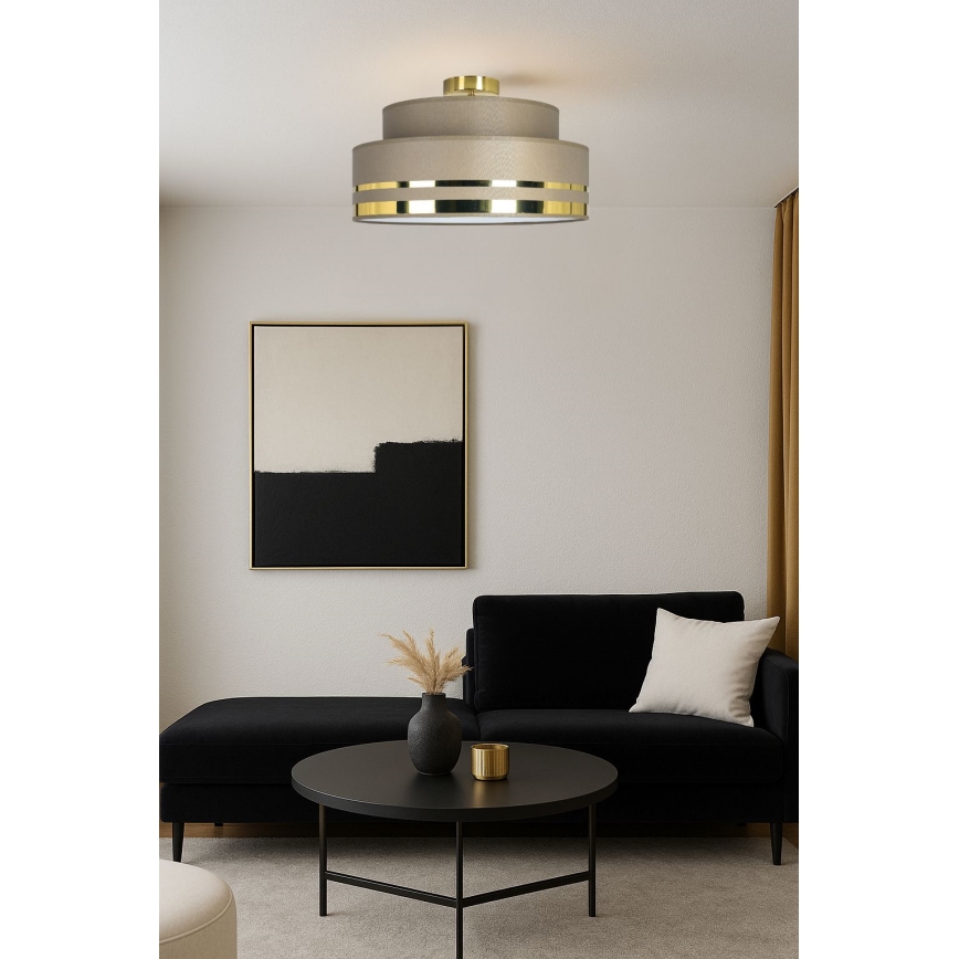 Φωτιστικό οροφής TAMI 1xE27/60W/230V καφέ/χρυσό