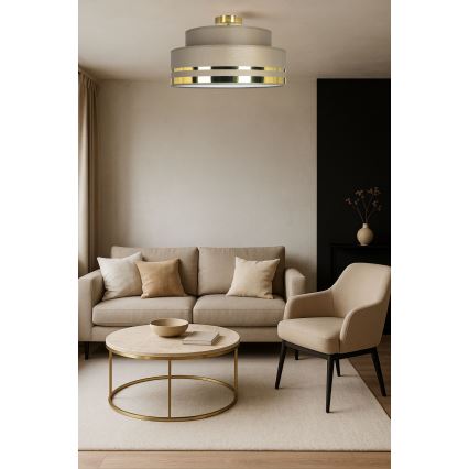 Φωτιστικό οροφής TAMI 1xE27/60W/230V καφέ/χρυσό
